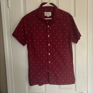 Men's Red Short Sleeve Shirt
